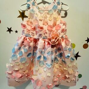 Purple Rose Floral Pastel Kids Formal Dress